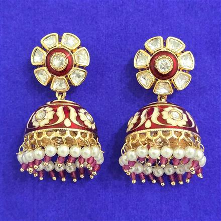 Kundan Jhumki With Carat Gold Plating