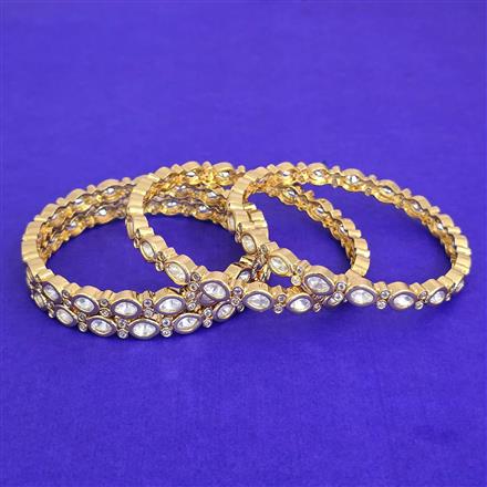 Kundan Classic Bangles With Carat Gold Plating