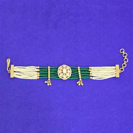 Kundan Moti Bracelet With Carat Gold Plating