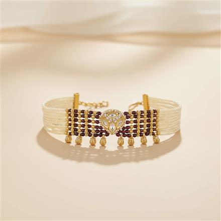 Kundan Moti Bracelet With Carat Gold Plating