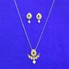 Kundan Moti Pendant Set With Carat Gold Plating