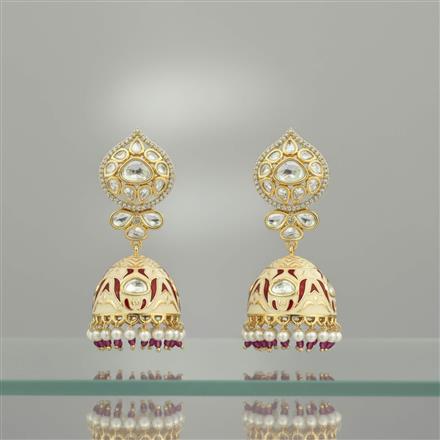 Kundan Jhumki With Carat Gold Plating