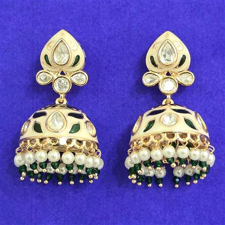 Kundan Jhumki With Carat Gold Plating