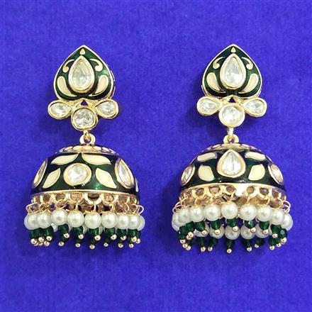 Kundan Jhumki With Carat Gold Plating