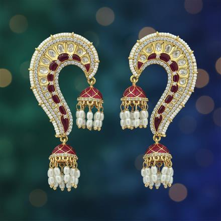Kundan Earcuff With Carat Gold Plating