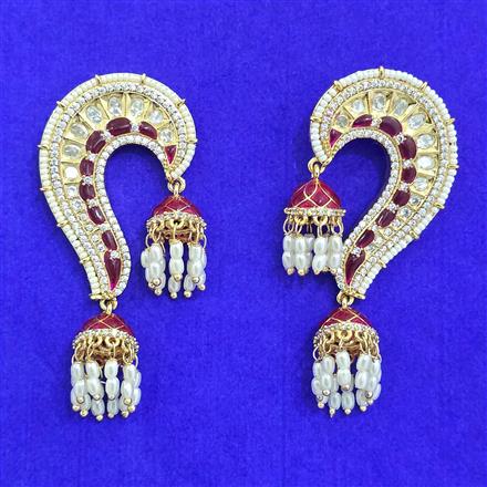 Kundan Earcuff With Carat Gold Plating