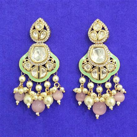 Kundan Meenakari Earring With Carat Gold Plating