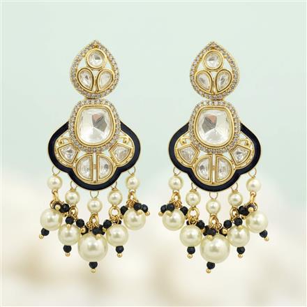Kundan Meenakari Earring With Carat Gold Plating