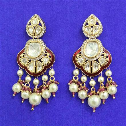Kundan Meenakari Earring With Carat Gold Plating