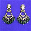 Kundan Classic Earring With Mehndi Plating