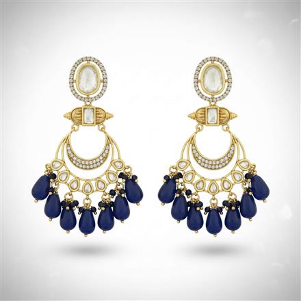 Kundan Classic Earring With Mehndi Plating