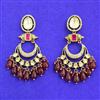 Kundan Classic Earring With Mehndi Plating