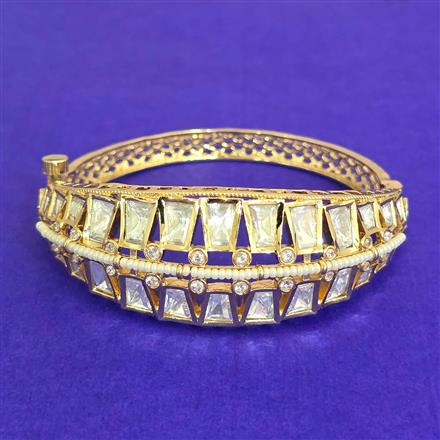 Kundan Openable Kada With Carat Gold Plating