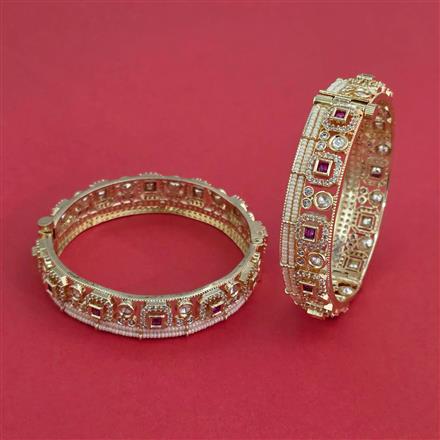Kundan Openable Bangles With Carat Gold Plating