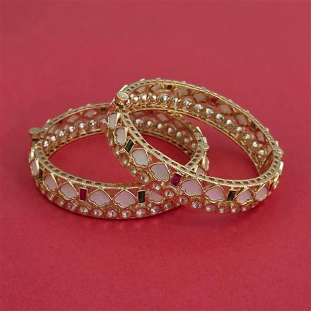 Kundan Openable Bangles With Carat Gold Plating