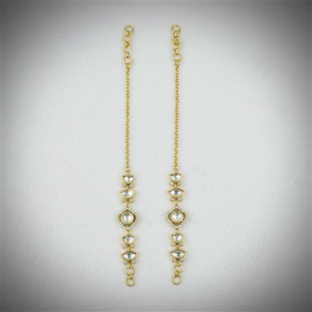 Kundan Classic Ear Chain With Carat Gold Plating