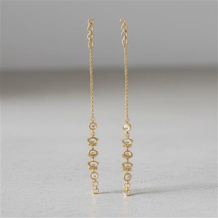 Kundan Classic Ear Chain With Carat Gold Plating