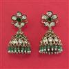 Kundan Jhumki with Mehndi Plating