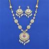 Kundan Mother Of Pearl Necklace Set With Carat Gold Plating