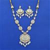 Kundan Mother Of Pearl Necklace Set With Carat Gold Plating