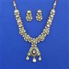 Kundan Meenakari Necklace Set With Carat Gold Plating