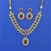 Kundan 2 Line Necklace Set With Mehndi Plating