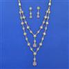 Kundan Long Necklace Set With Carat Gold Plating