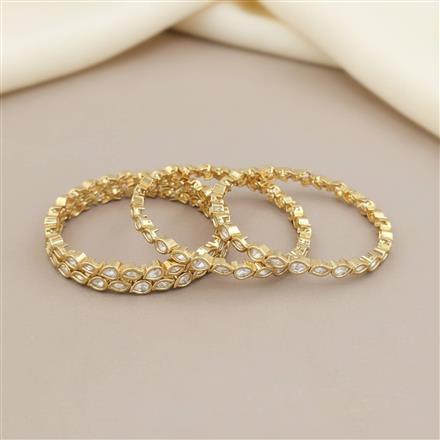 Kundan Classic Bangles With Carat Gold Plating