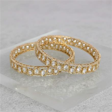 Kundan Classic Bangles With Carat Gold Plating