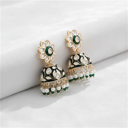 Kundan Jhumki With Carat Gold Plating