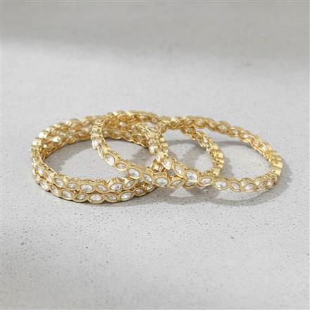 Kundan Classic Bangles With Carat Gold Plating