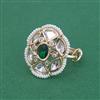 Kundan Adjustable Ring With Carat Gold Plating