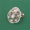 Kundan Adjustable Ring With Carat Gold Plating