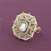 Kundan Adjustable Ring With Carat Gold Plating