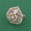 Kundan Adjustable Ring With Carat Gold Plating