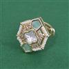 Kundan Adjustable Ring With Carat Gold Plating