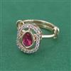Kundan Adjustable Ring With Carat Gold Plating