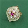 Kundan Adjustable Ring With Carat Gold Plating