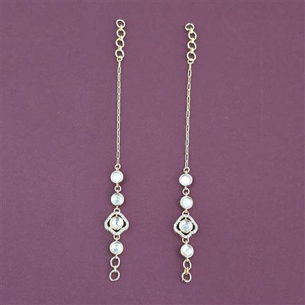 Kundan Classic Ear Chain With Carat Gold Plating