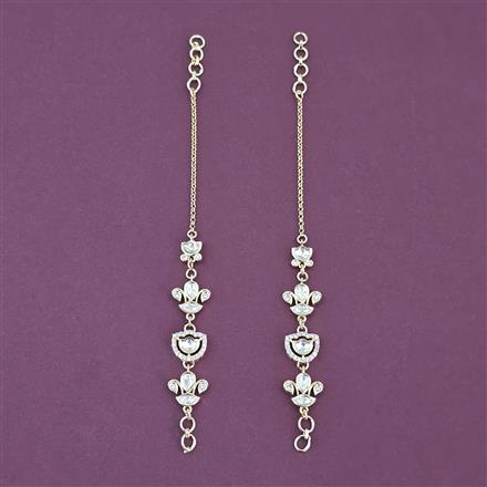 Kundan Classic Ear Chain With Carat Gold Plating