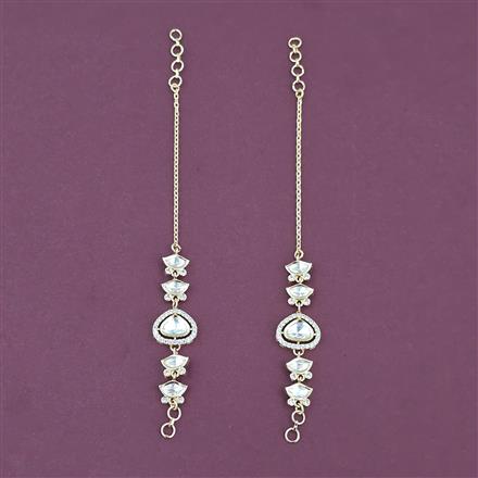 Kundan Classic Ear Chain With Carat Gold Plating