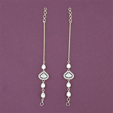 Kundan Classic Ear Chain With Carat Gold Plating