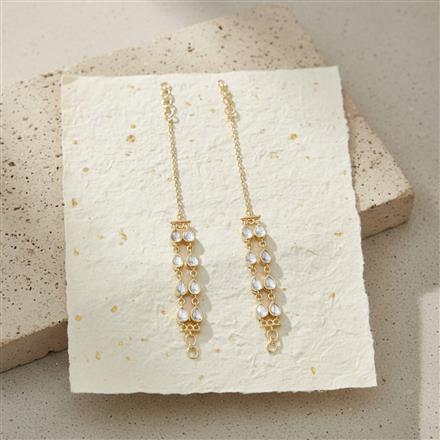 Kundan Classic Ear Chain With Carat Gold Plating
