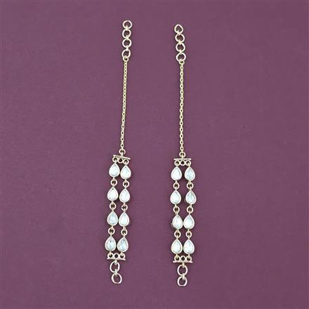 Kundan Classic Ear Chain With Carat Gold Plating