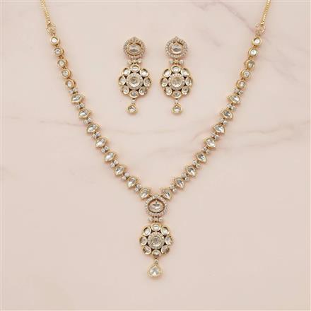 Kundan Classic Necklace Set With Carat Gold Plating