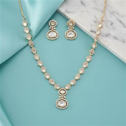 Kundan Classic Necklace Set With Carat Gold Plating