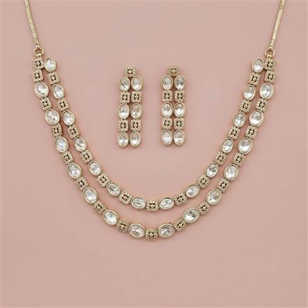 Kundan Classic Necklace Set With Carat Gold Plating