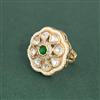 Kundan Adjustable Ring With Carat Gold Plating