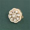 Kundan Adjustable Ring With Carat Gold Plating