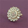 Kundan Adjustable Ring With Carat Gold Plating
